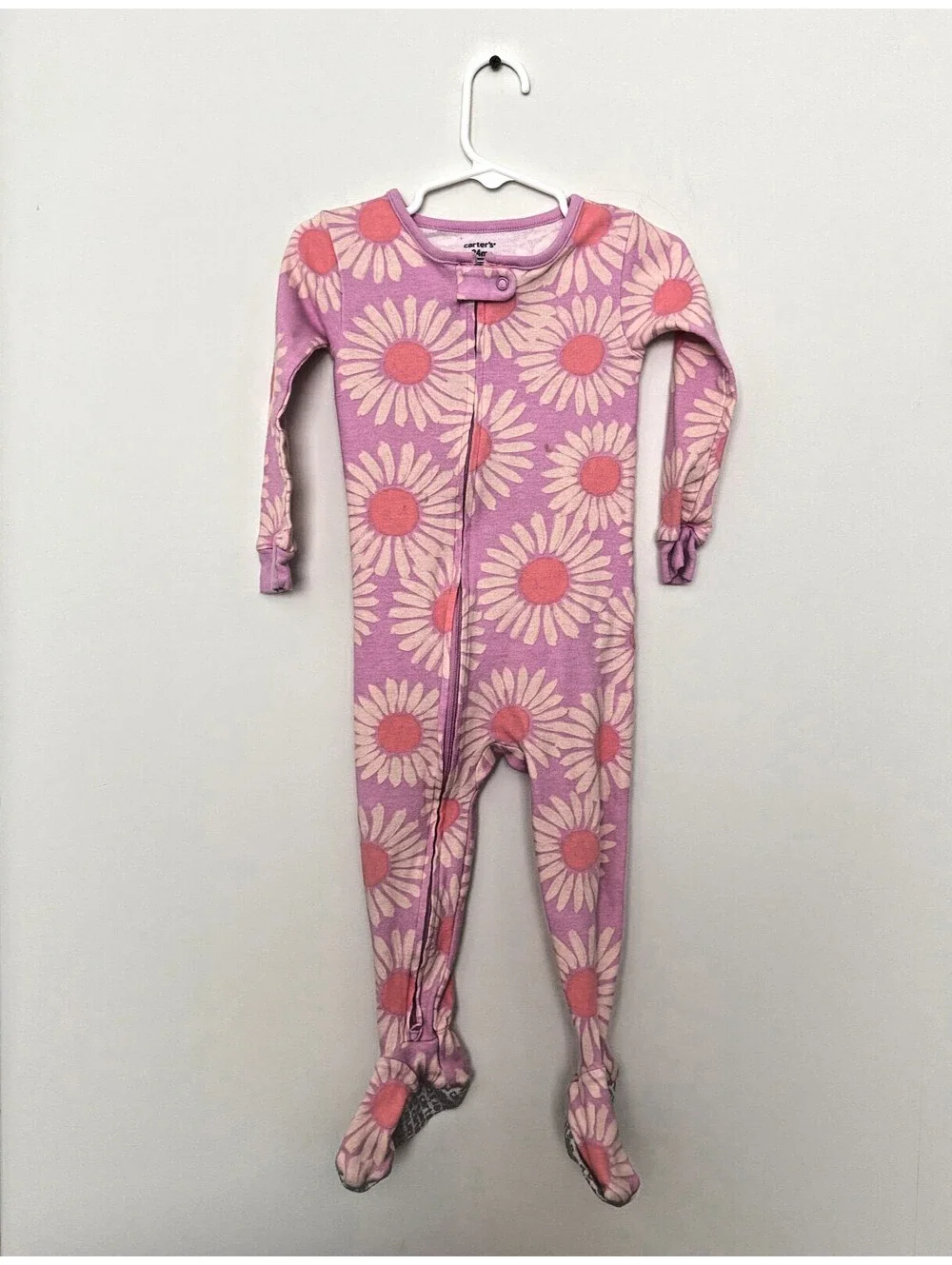 Carter's Baby Girl Daisy Footed Pajamas 24M